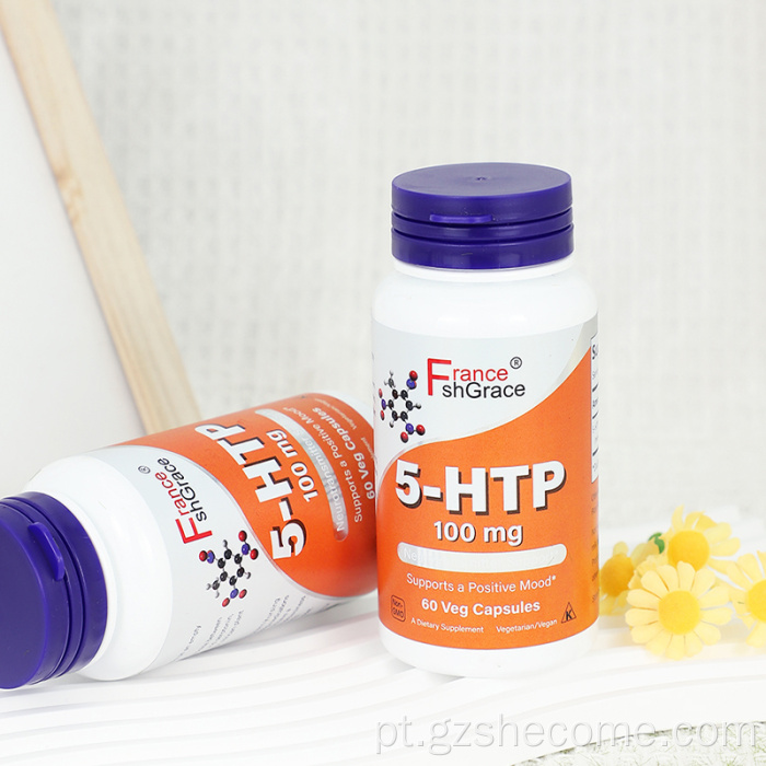 5-HTP 100 mg aumenta a calma cápsula de humor relaxada